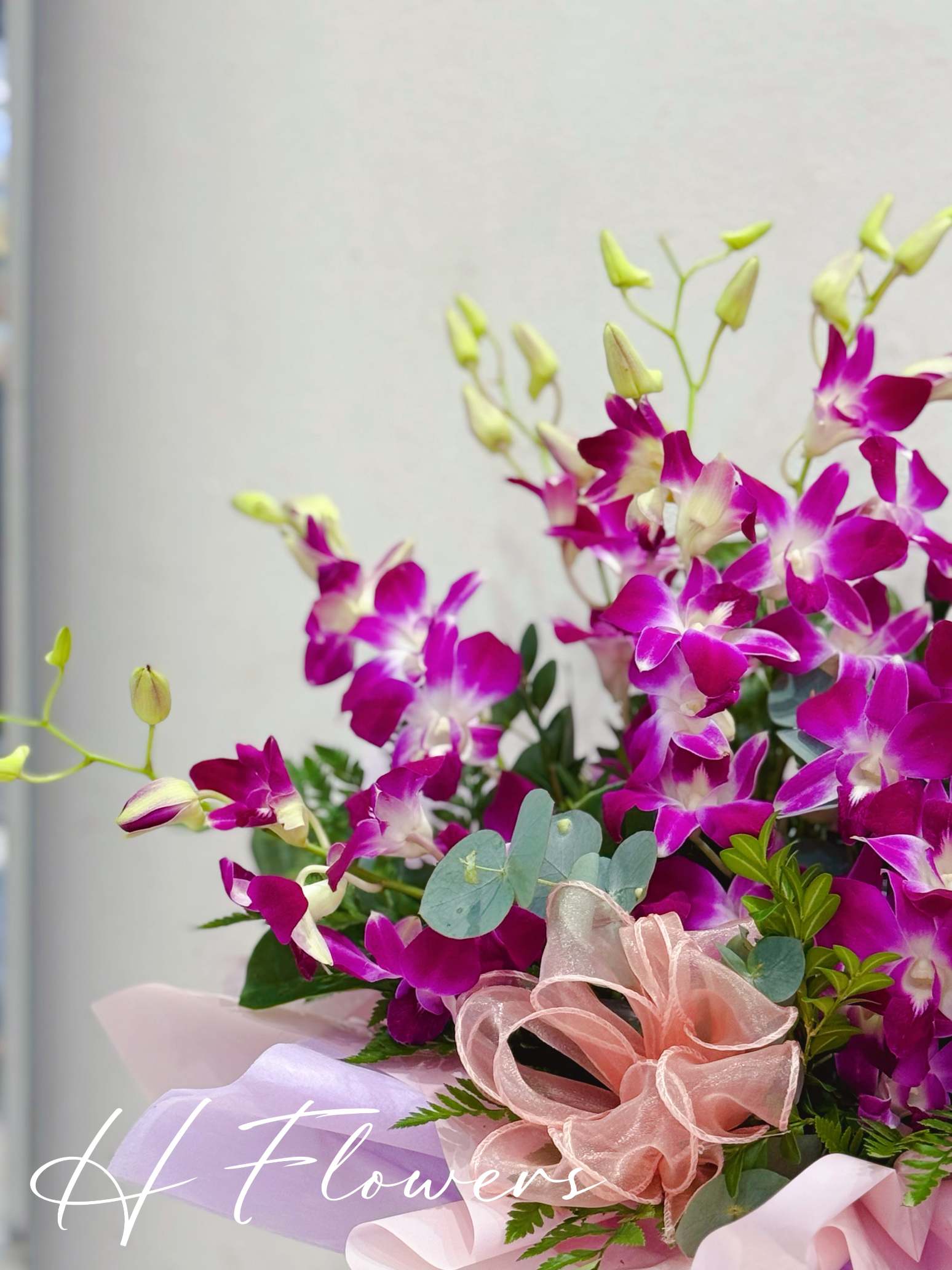 Large Purple Singapore Orchids Box