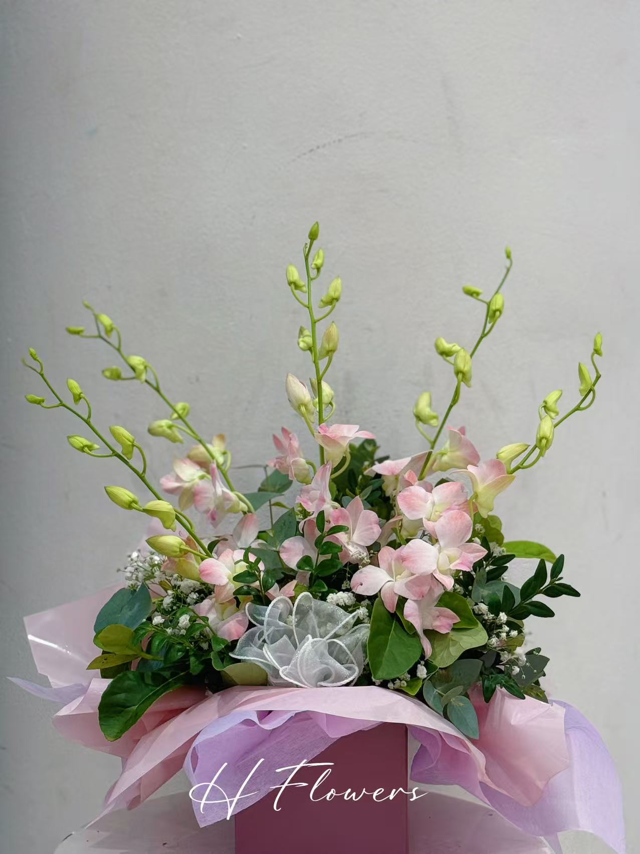 Pink Singapore Orchid Box