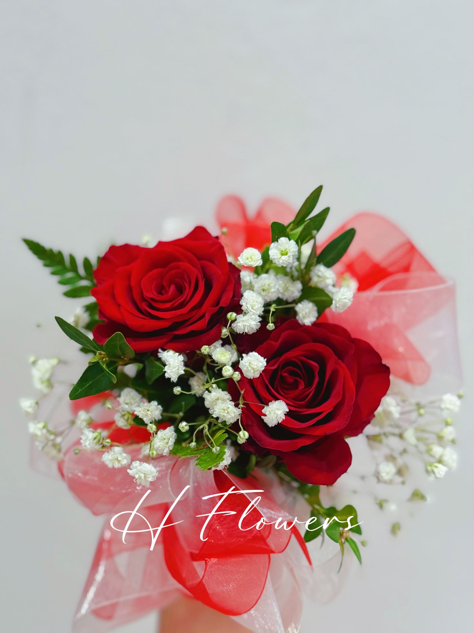 2 Red Rose Corsage