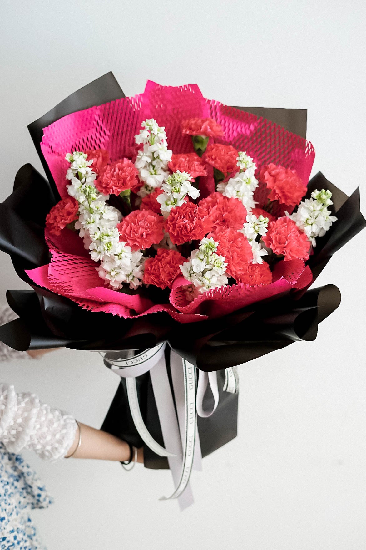 Passionate Carnation Duo — Fresh Flower Bouquet | H Flowers Melbourne